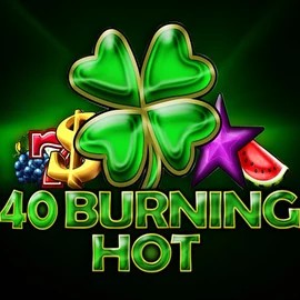 40 Burning Hot online game logo by Amusnet Interactive on aallyspin.com