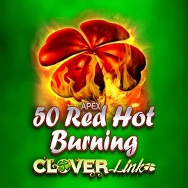50 Red Hot Burning Clover Links logo by Novomatic at AllySpin Casino