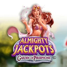 Almighty Jackpots: Garden of Persephone slot logo by Novomatic at AllySpin Casino