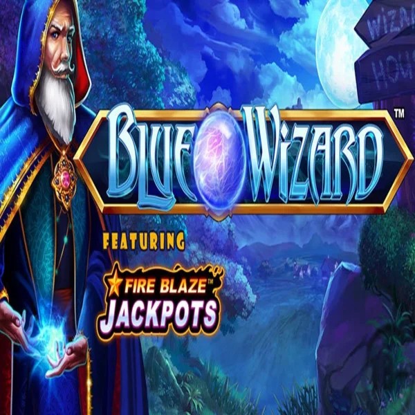 Play Blue Wizard Fire Blaze Jackpots slot by Rarestone Gaming on aallyspin.com