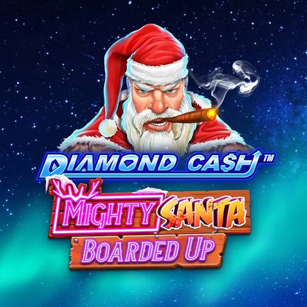 Diamond Cash Mighty Santa Boarded Up by Greentube, showcased at aallyspin.com – game logo