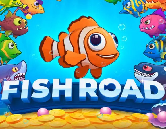 Fish Road casino game by InOut – featured logo at AllySpin Casino