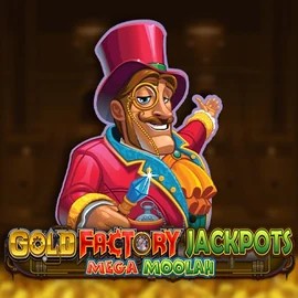 Jackpots logo of Gold Factory Jackpots Mega Moolah from Aurum Signature Studios at AllySpin Casino