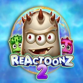 Reactoonz 2 slot logo by Play'n GO at AllySpin Casino