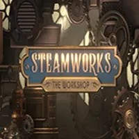 Steamworks The Workshop slot logo by Peter & Sons at AllySpin Casino
