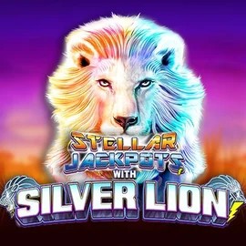Stellar Jackpots with Silver Lion logo by Lightning Box Game at AllySpin Casino